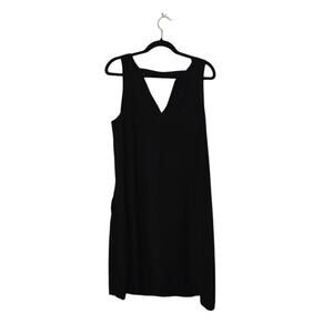 Banana Republic Women's Gauzy Dress Size Large Black Sleeveless Pockets Casual